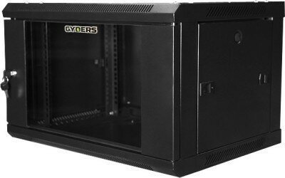 Шкаф настенный для сервера 19 15U 600х600х769 GYDERS GDR-156060B, стеклянная дверь черный