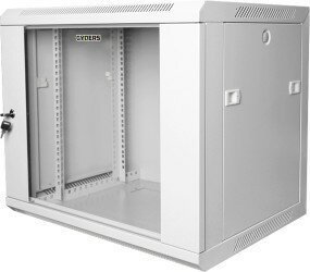 Шкаф настенный 19 6U 600x350x368 GYDERS GDR-66035G, стеклянная дверь серый